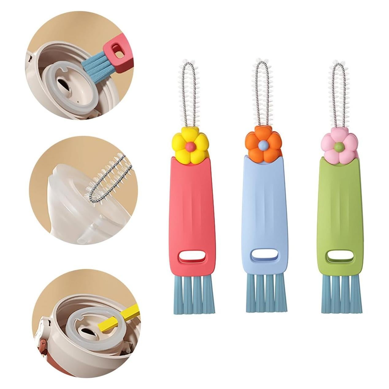 Cepillo de Limpieza 3 en 1 Swicado para Botellas y Tazas