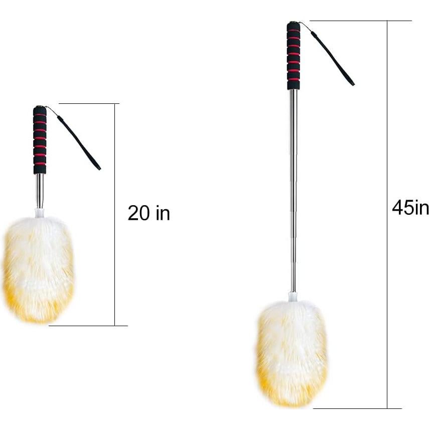 Duster de lana de cordero MKUN con mango extensible 114.3 cm