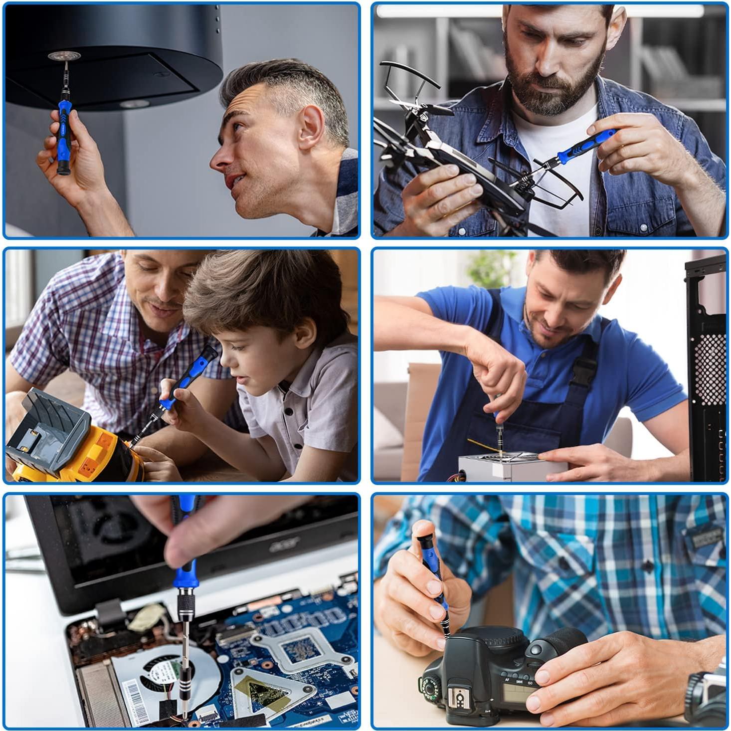 Kit de Herramientas 80 en 1 UnaMela para Reparación de PC y Consolas