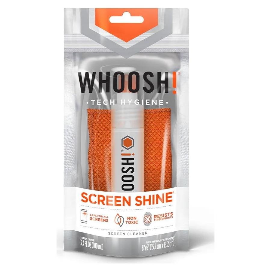 Limpiador de Pantallas WHOOSH! Go XL - 100 ml con Paño Microfibra
