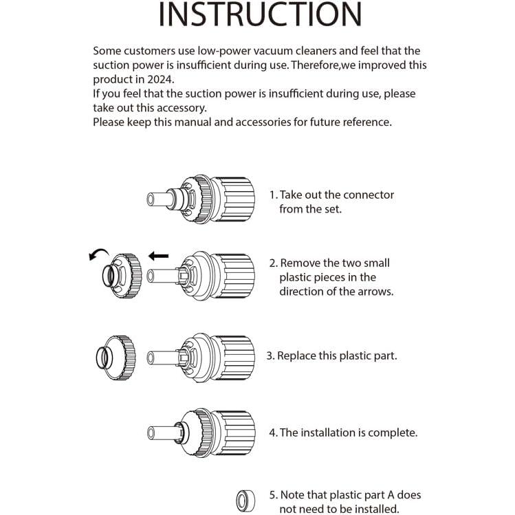 Kit Universal de Accesorios para Aspiradora EZ SPARES 7 Piezas