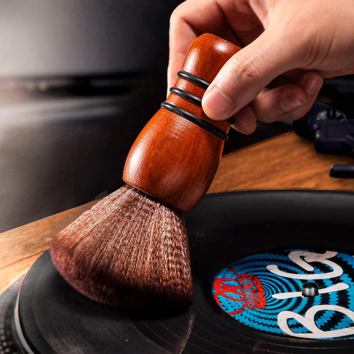 Cepillo de Limpieza de Discos de Vinilo Facmogu con Mango de Madera