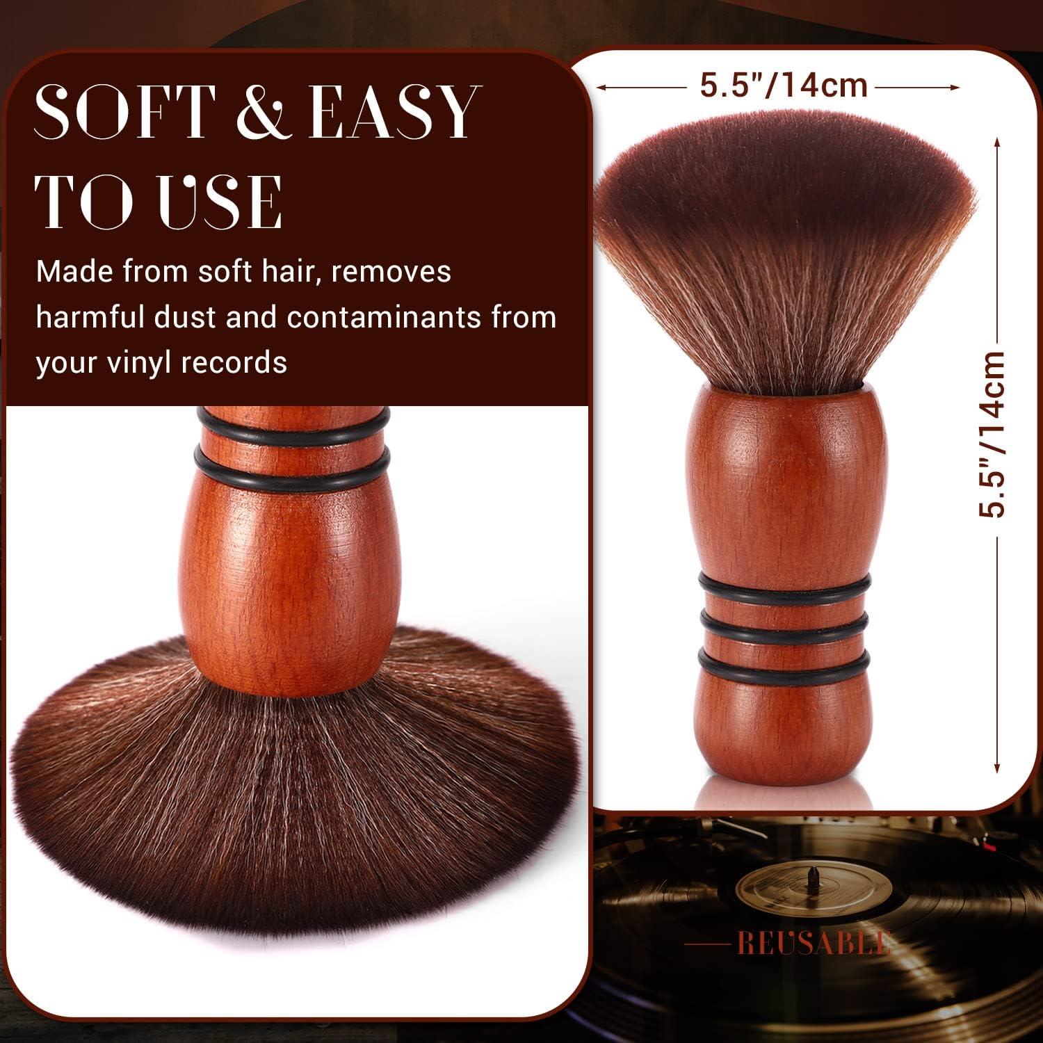 Cepillo de Limpieza de Discos de Vinilo Facmogu con Mango de Madera