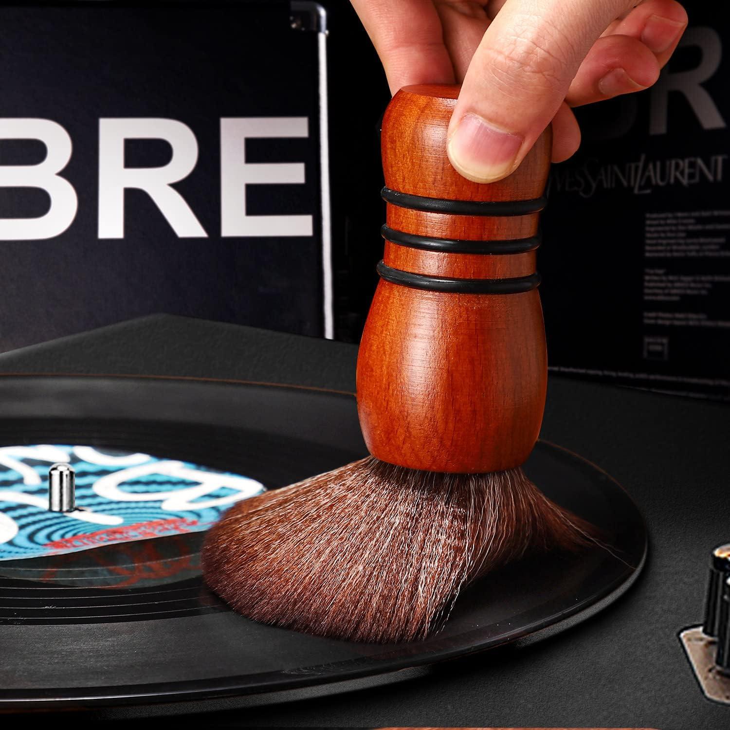 Cepillo de Limpieza de Discos de Vinilo Facmogu con Mango de Madera