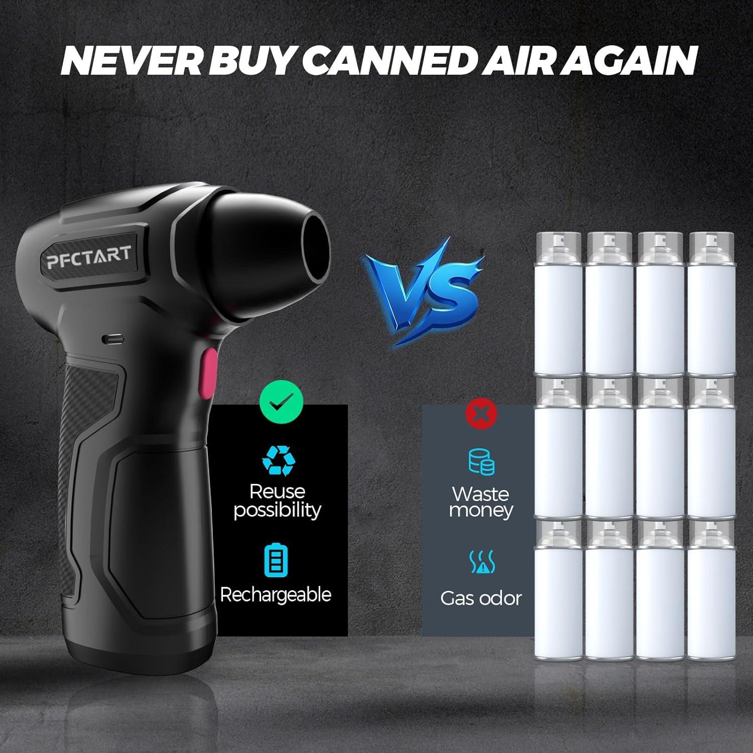 Soplador de Aire Comprimido PFCTART 200000RPM Inalámbrico Rosa