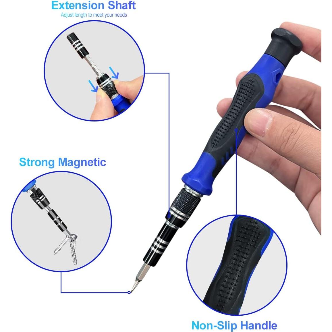 Kit de Destornilladores EFAITHFIX 142 Piezas con 120 Puntas