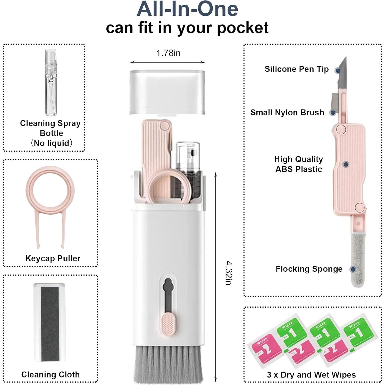 Kit de limpieza 7 en 1 Anngrowy para auriculares y teclado