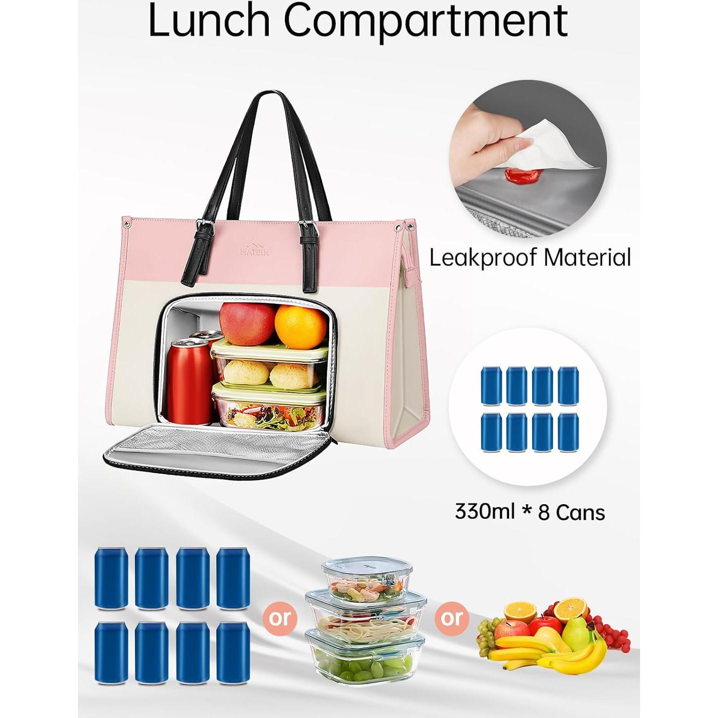 Bolsa Térmica para Almuerzo MATEIN 15.6" Rosa para Laptop