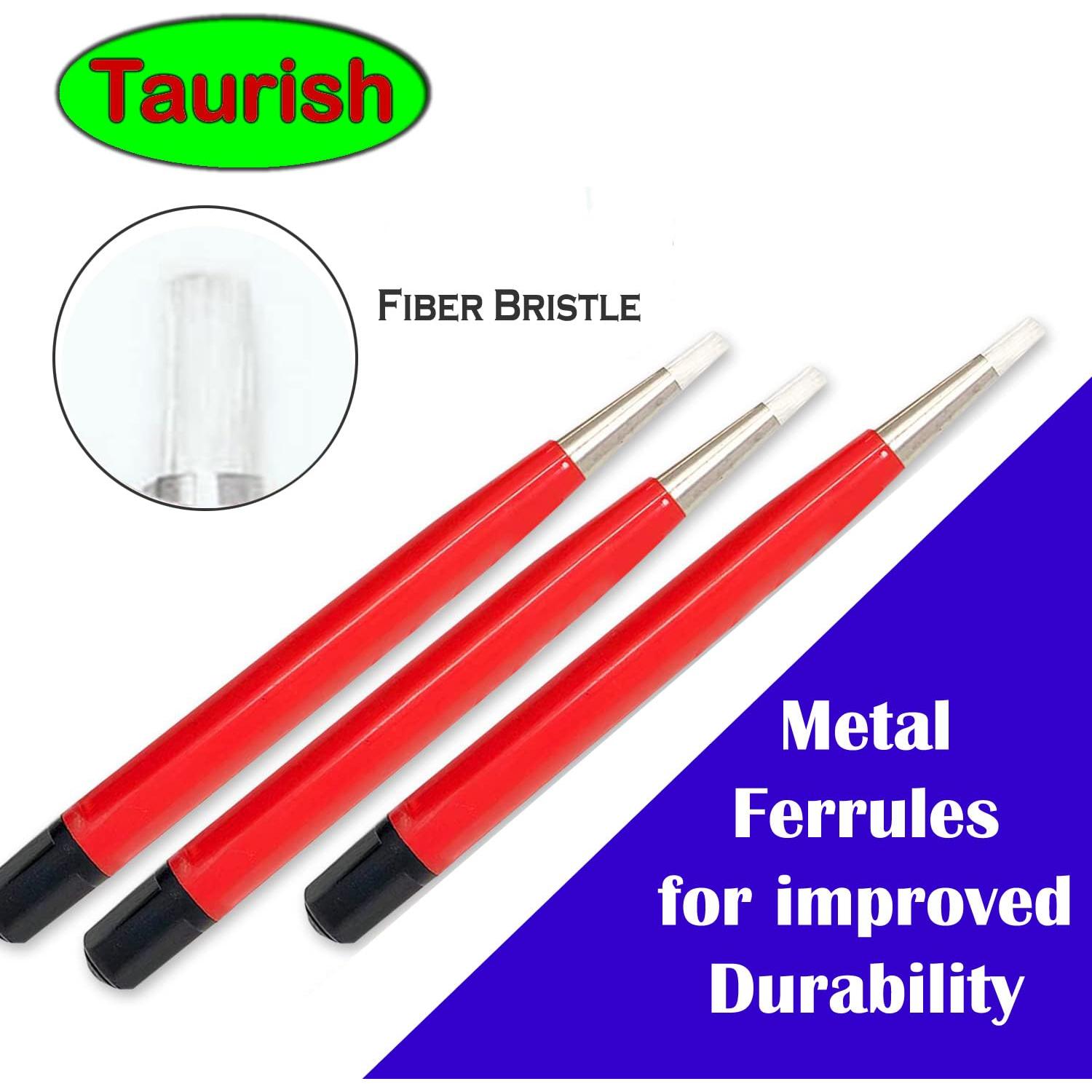 Bolígrafo Cepillo de Rayones Fibra de Vidrio Taurish - Paquete de 3