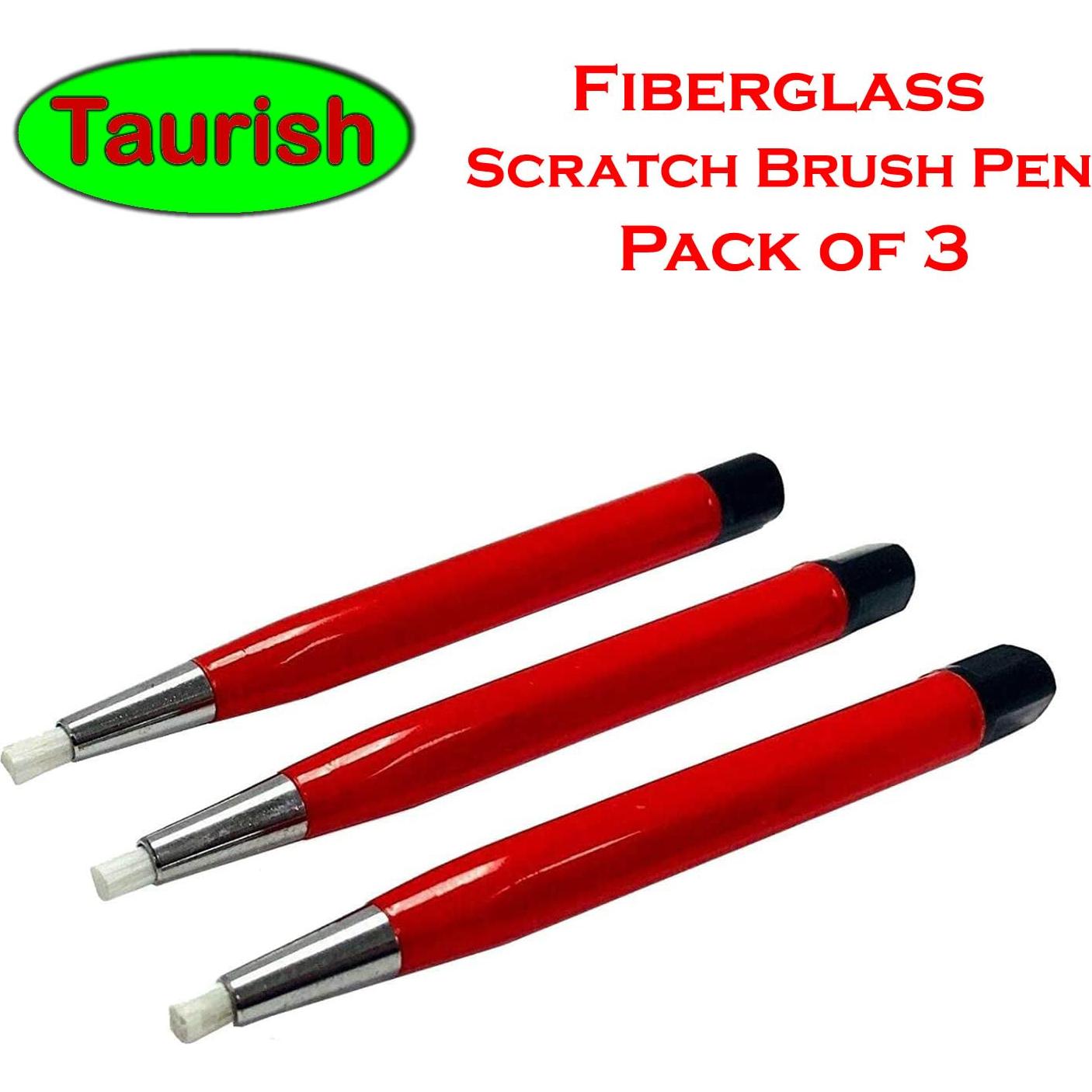 Bolígrafo Cepillo de Rayones Fibra de Vidrio Taurish - Paquete de 3