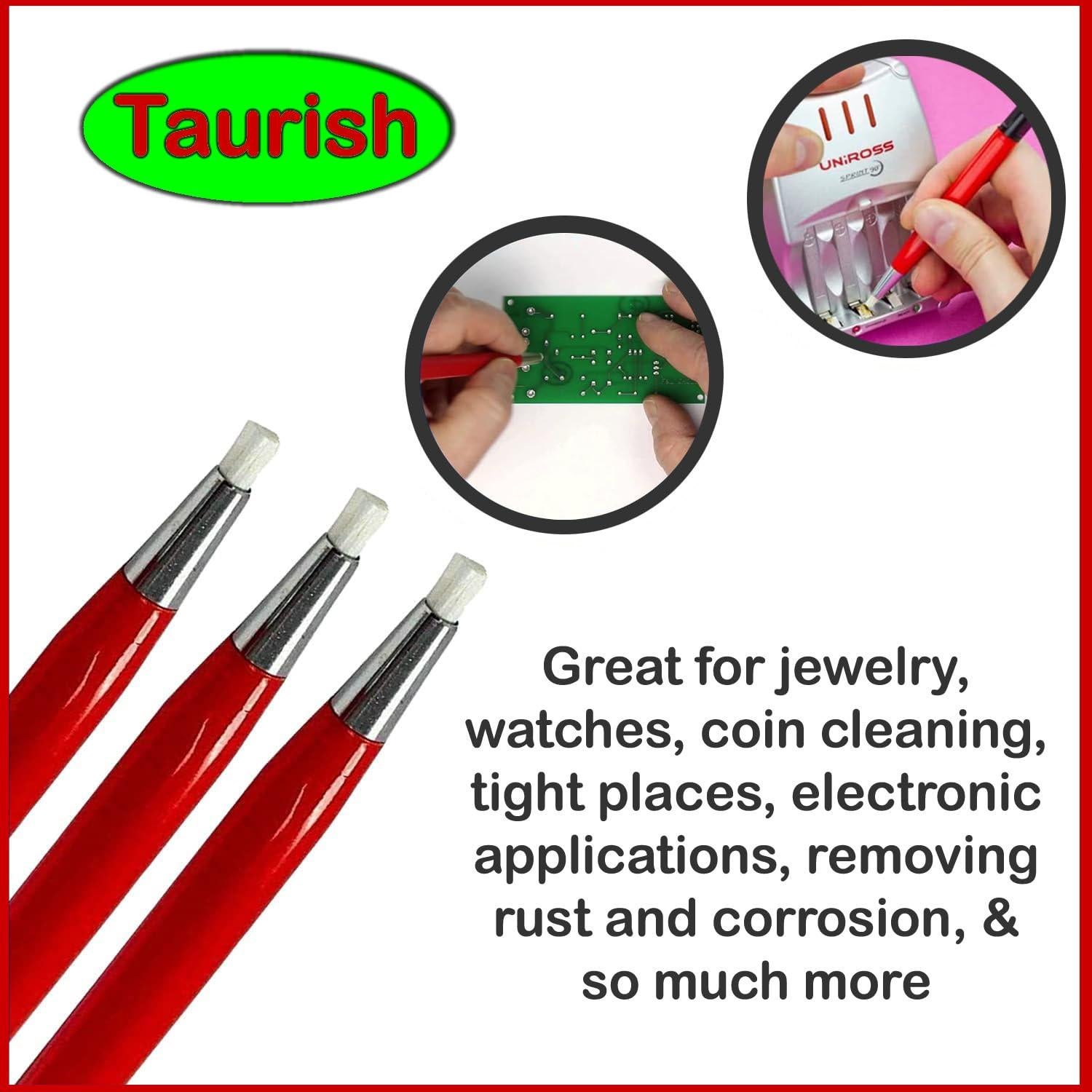 Bolígrafo Cepillo de Rayones Fibra de Vidrio Taurish - Paquete de 3