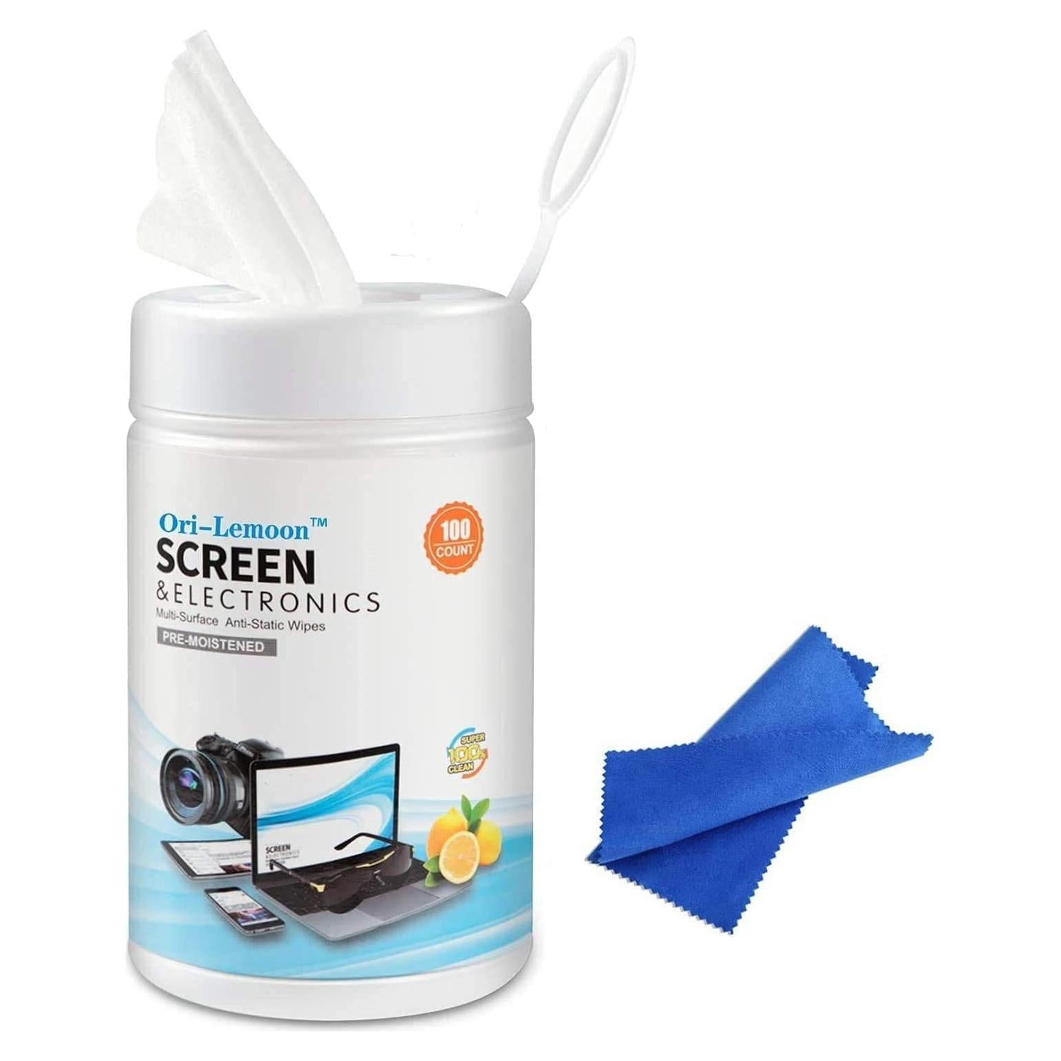 Toallitas de Limpieza para Pantallas Ori-Lemoon 100 Unidades