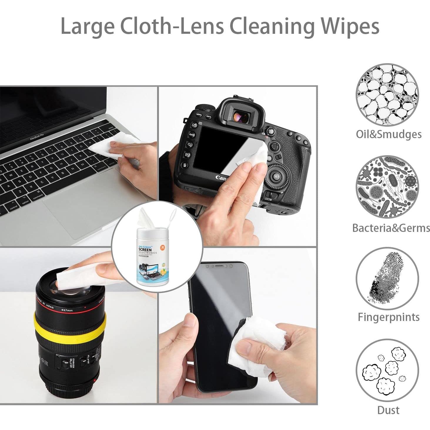 Toallitas de Limpieza para Pantallas Ori-Lemoon 100 Unidades