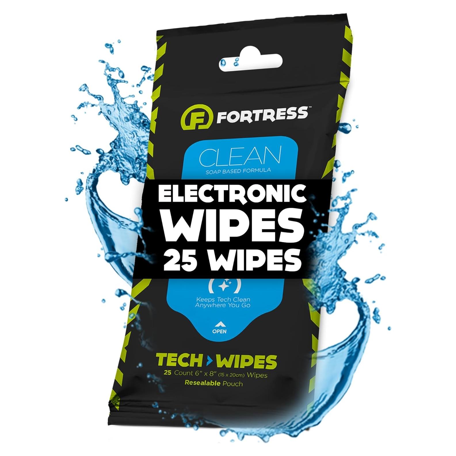 Toallitas de Limpieza Fortress para Electrónicos 25 Unidades