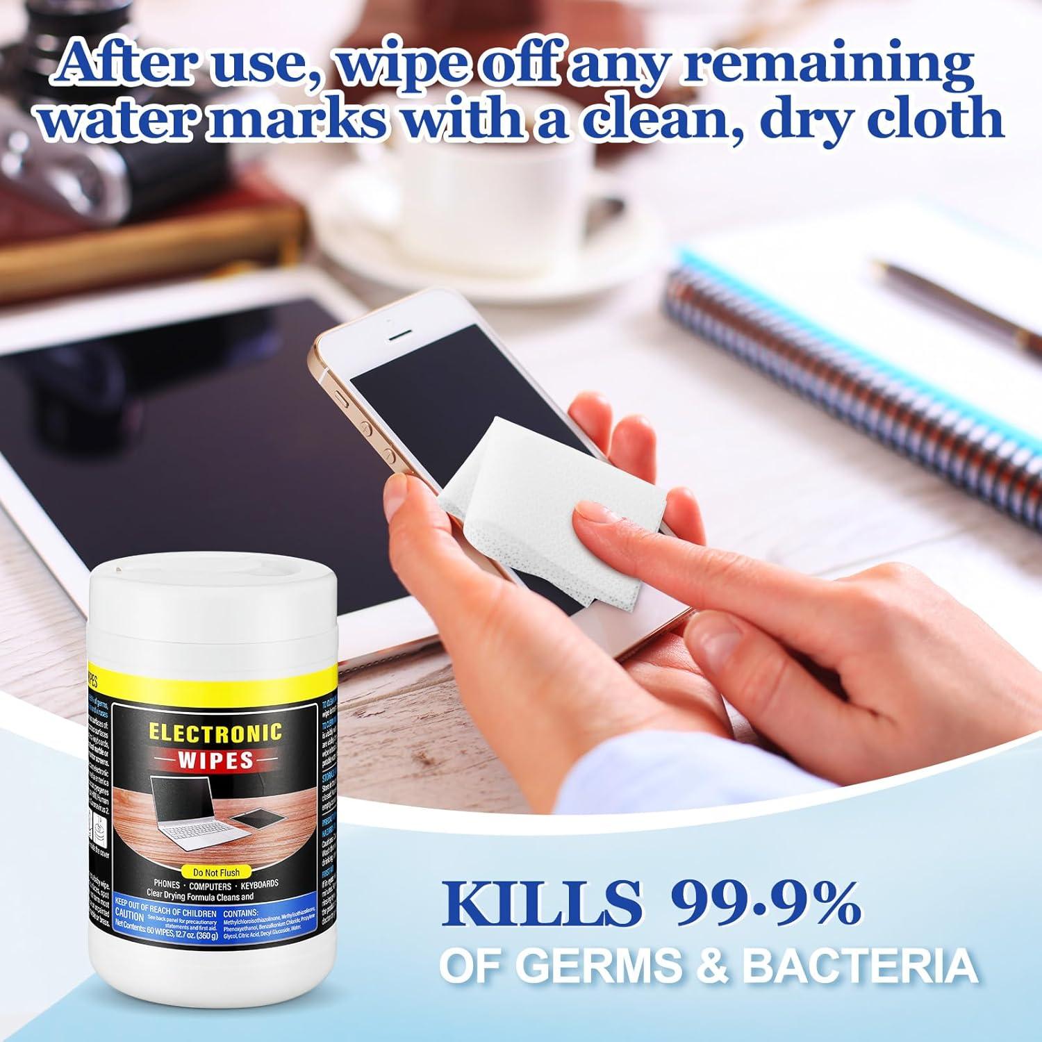 Paquete de 4 Toallitas Limpiadoras Threlaco para Pantallas 240 Unidades