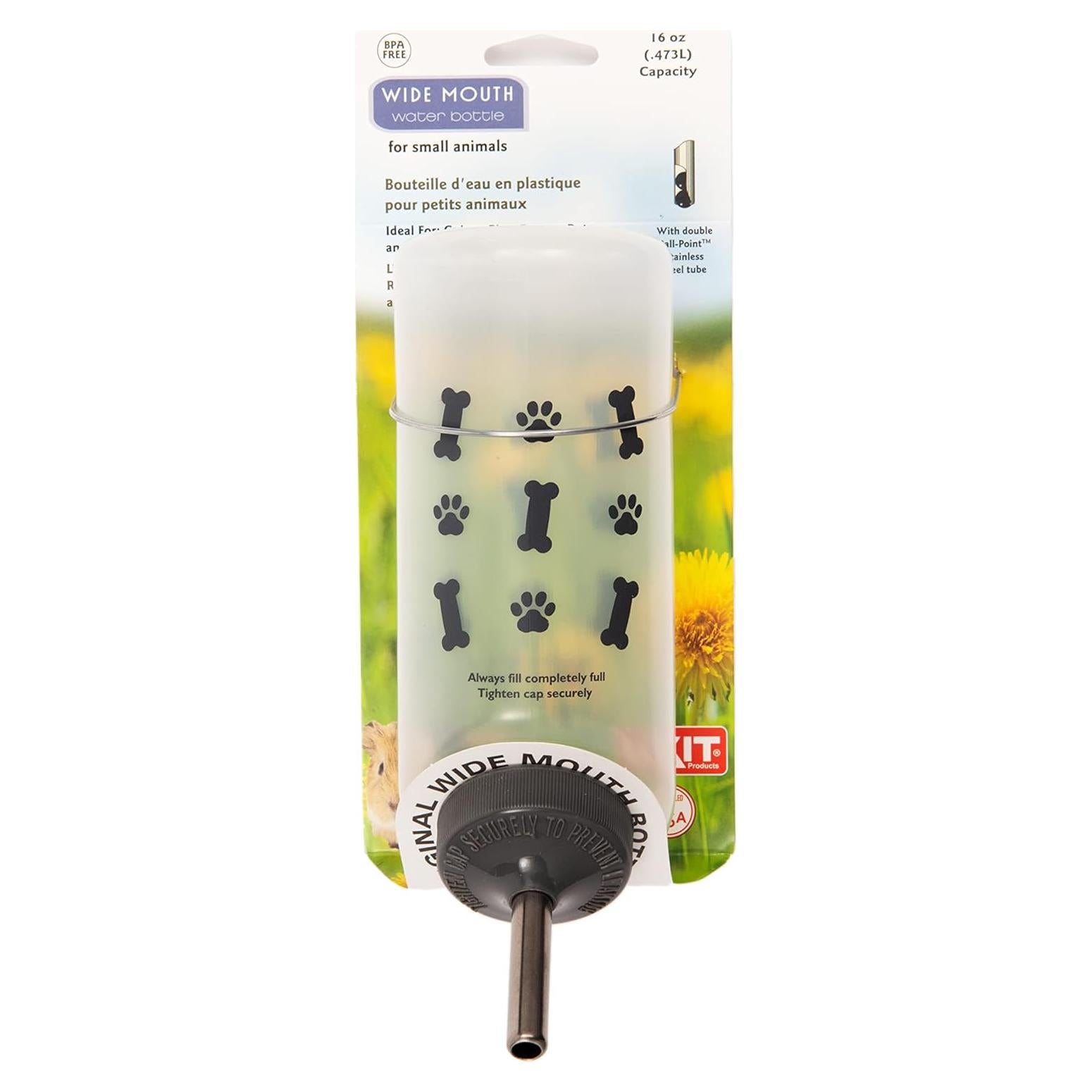 Botella de Agua Lixit 16oz Boca Ancha Sin BPA para Mascotas