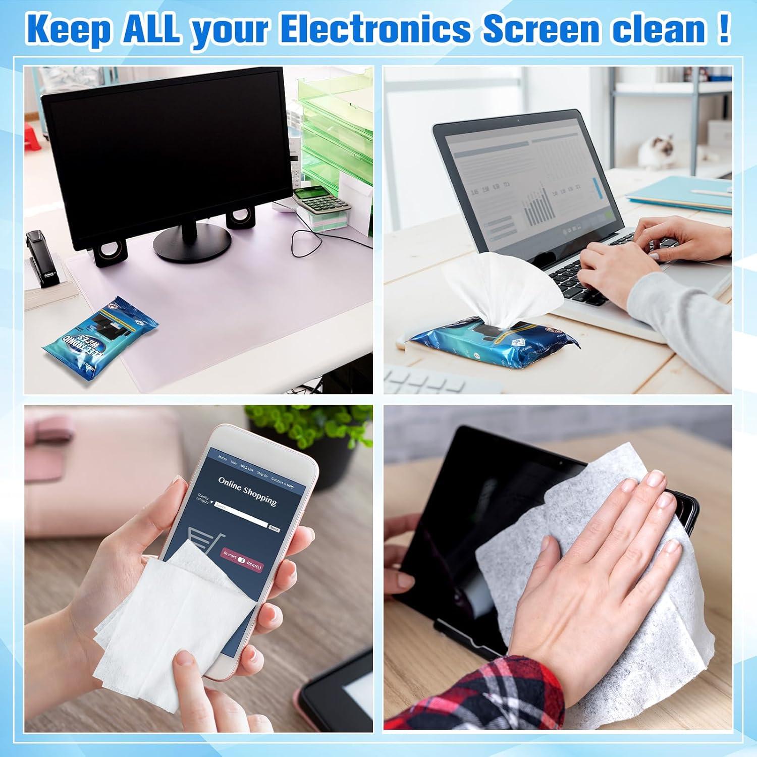 Paquete de 240 Toallitas de Limpieza Electrónicas Threlaco