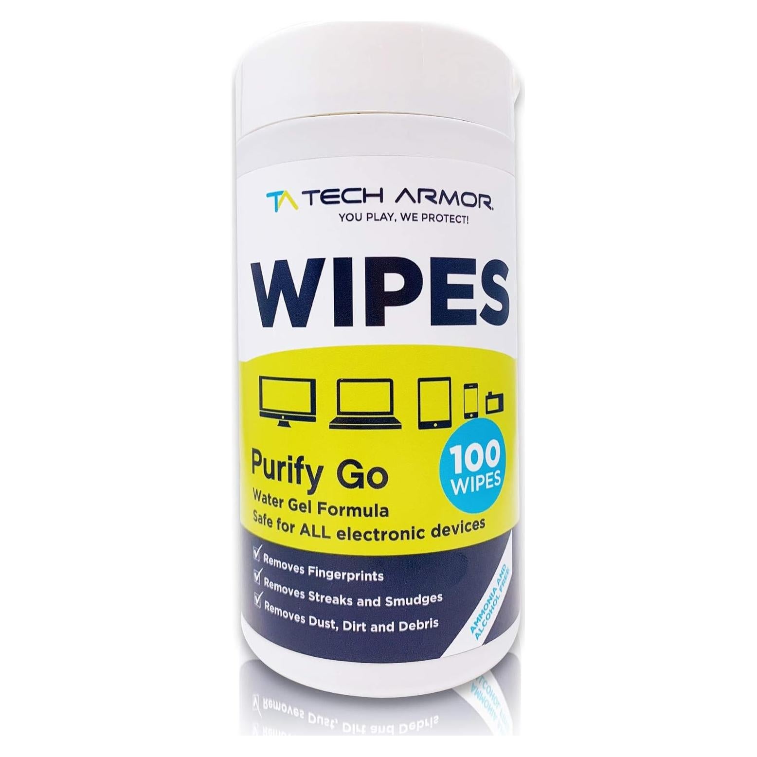 Toallitas de limpieza Tech Armor Purify Go - 100 unidades