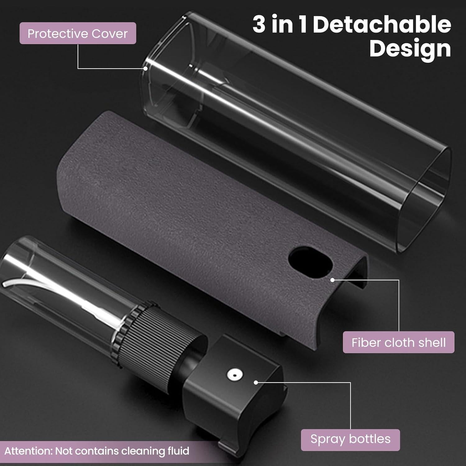 Kit Limpiador Pantalla 2 Pcs Rosa y Gris - Spray y Paño Microfibra