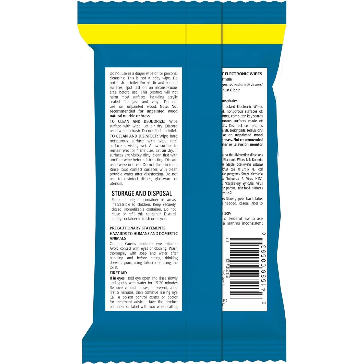 Toallitas Desinfectantes Weiman para Electrónicos - 15 Unidades