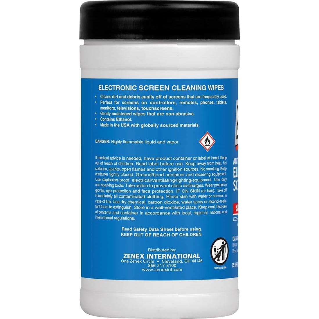 Toallitas Antiestáticas Zenex para Pantallas - 180 Hojas