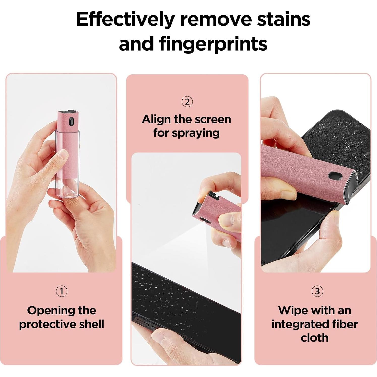 Limpiador de Pantallas YTT Spray y Paño Rosa 58.93g