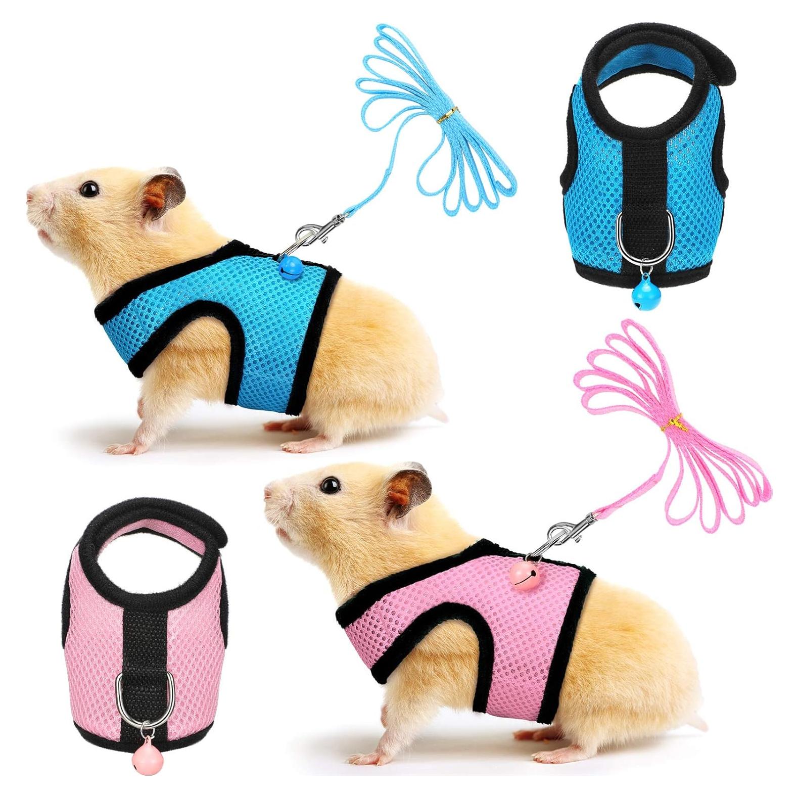 Arnés Suave para Cobayas SATINIOR con Correa y Campana XS