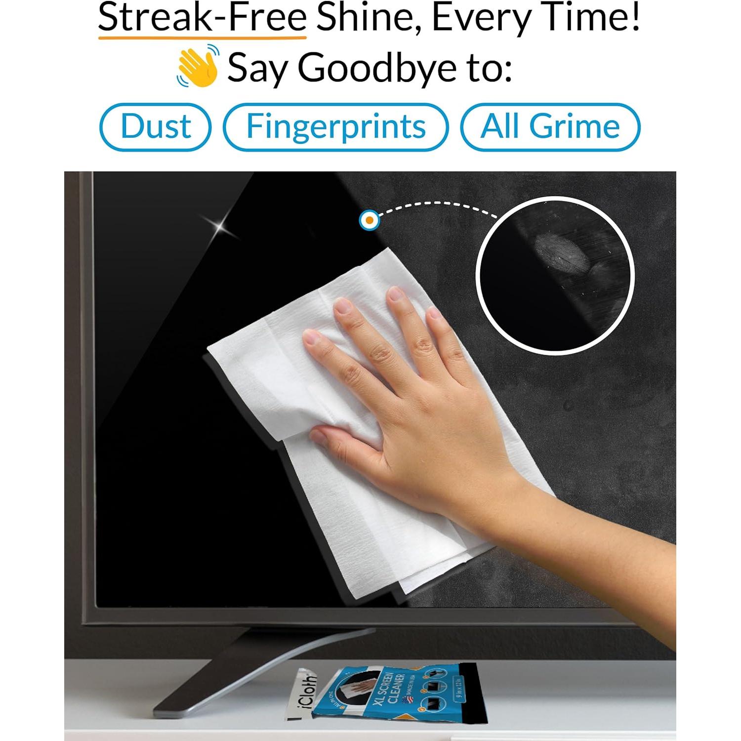 Toallitas de limpieza iCloth XL - 60 unidades, sin pelusa, secado rápido