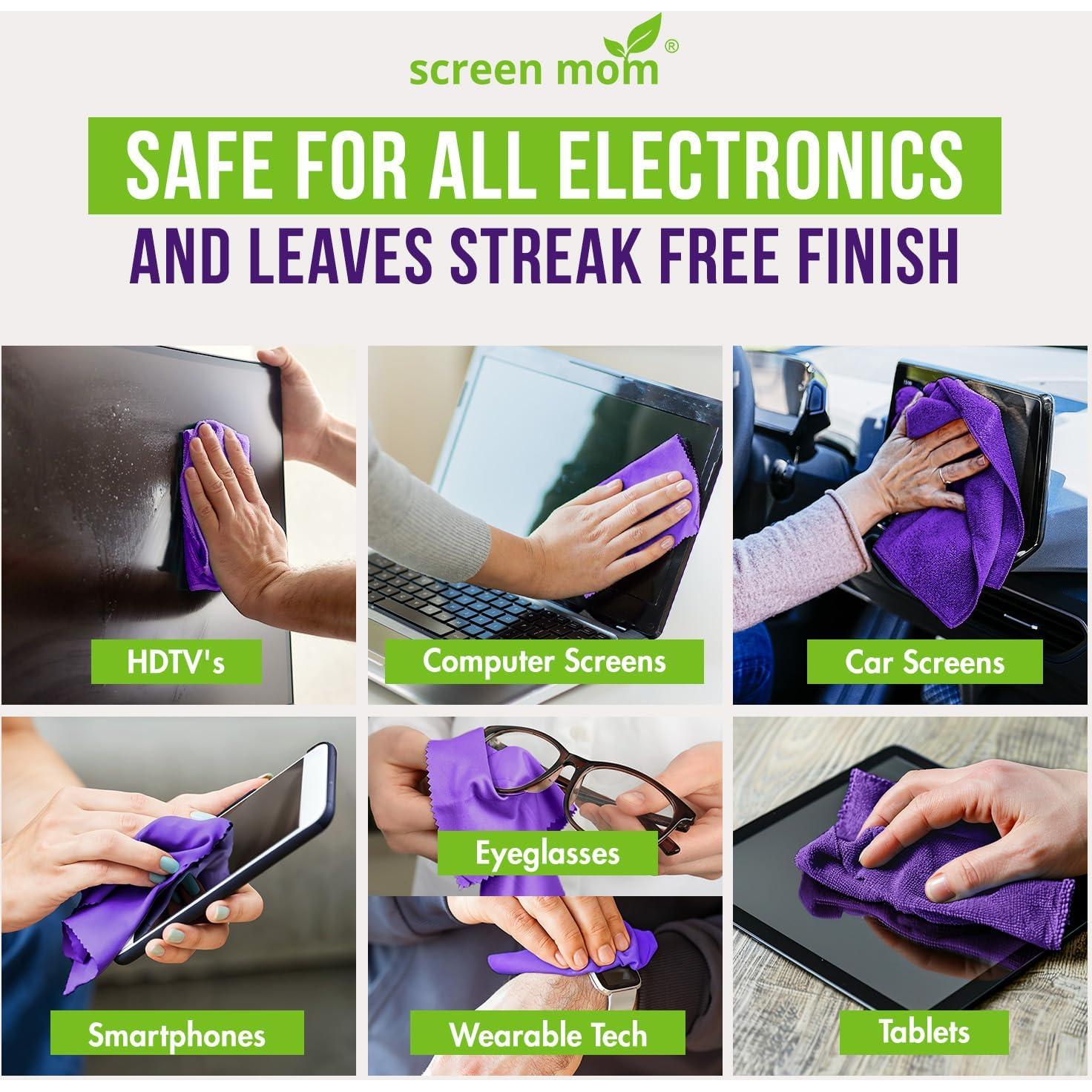Kit de Limpieza de Pantallas Screen Mom - Spray 240ml y 60ml