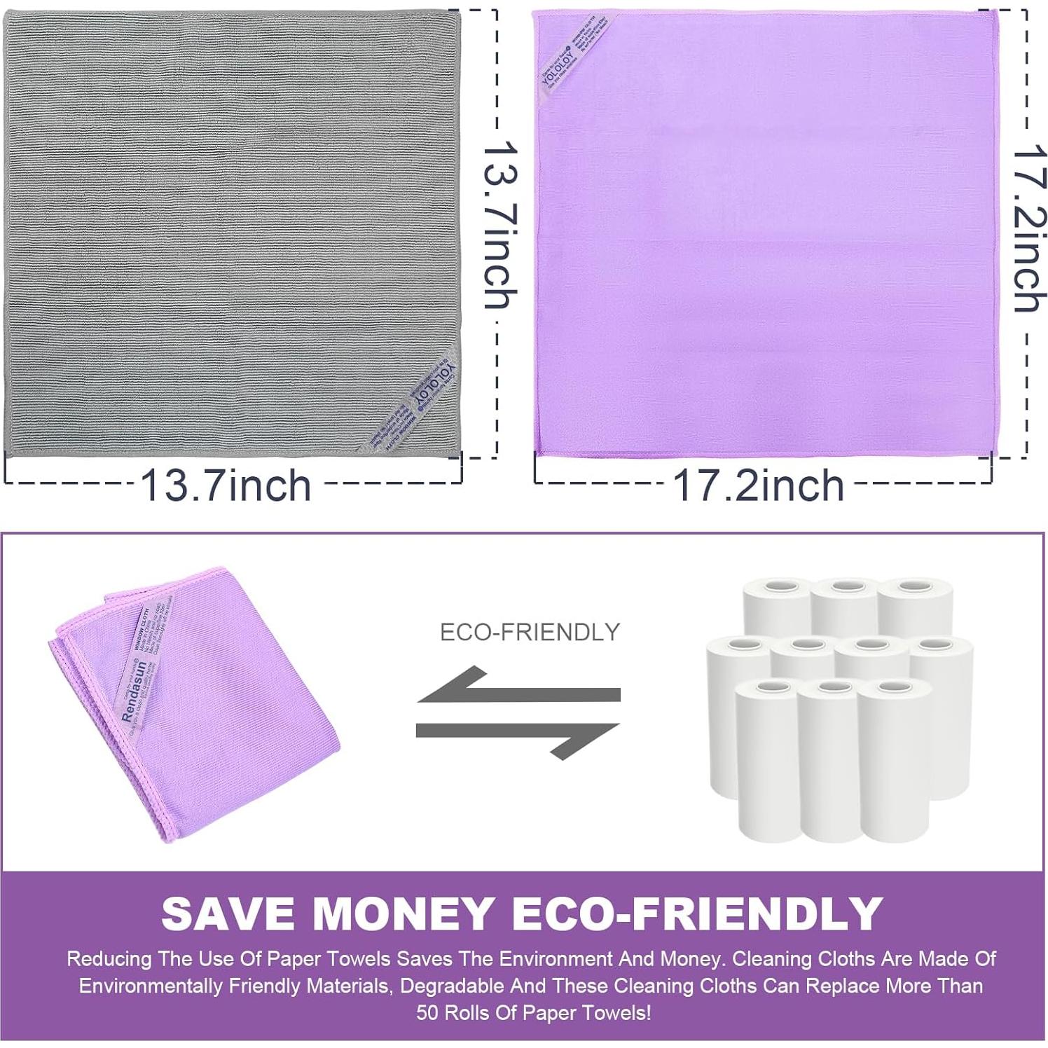 Paño de Limpieza de Ventanas YOLOLOY Microfibra Reutilizable