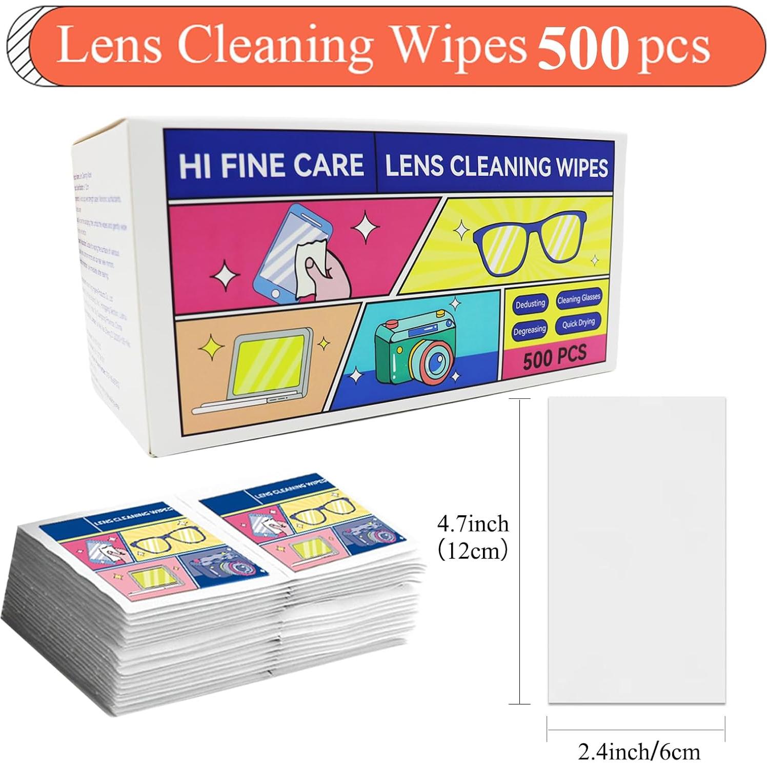 Toallitas de limpieza para lentes HI FINE CARE - 300 unidades