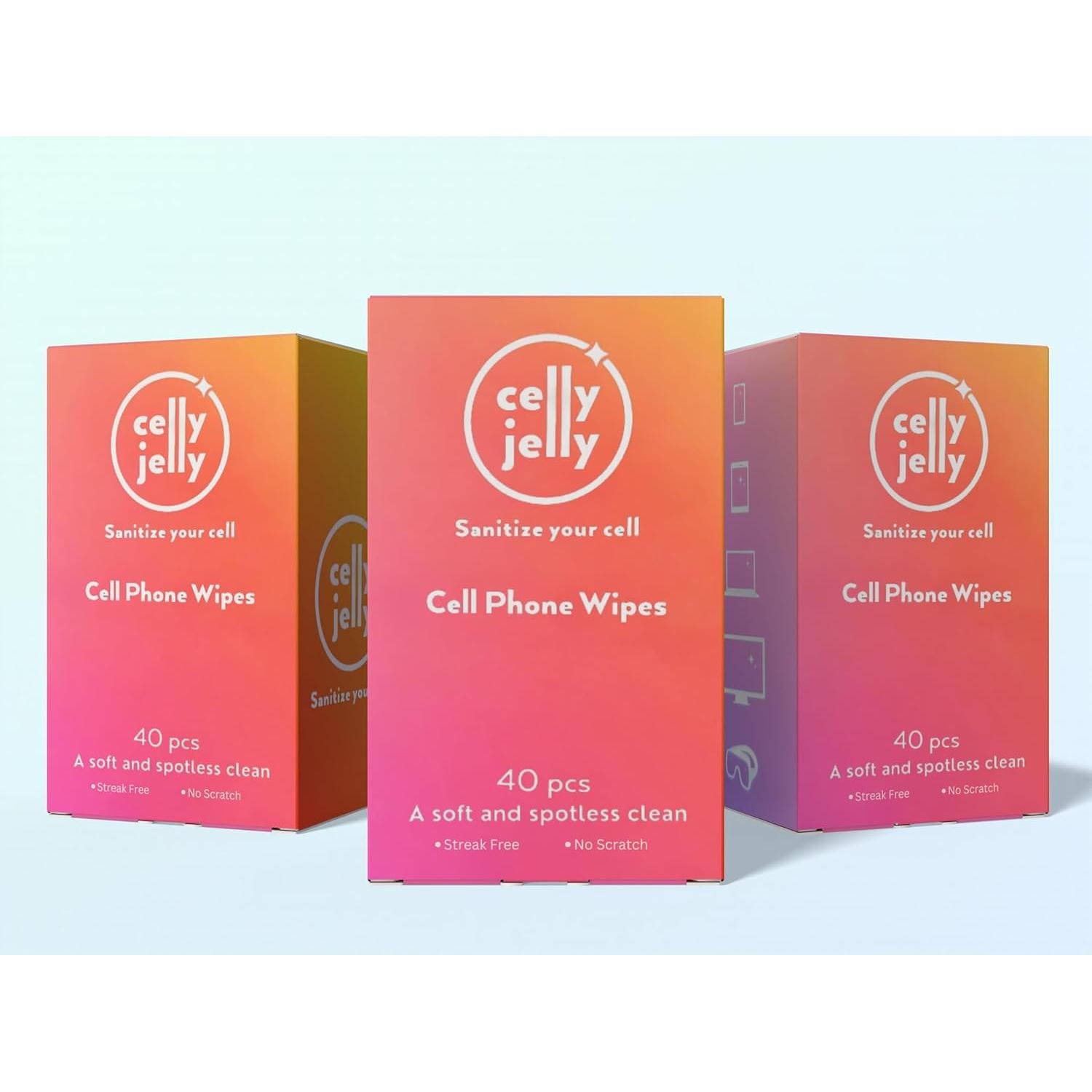 Toallitas de Limpieza Celly Jelly para Pantallas - 40 Piezas