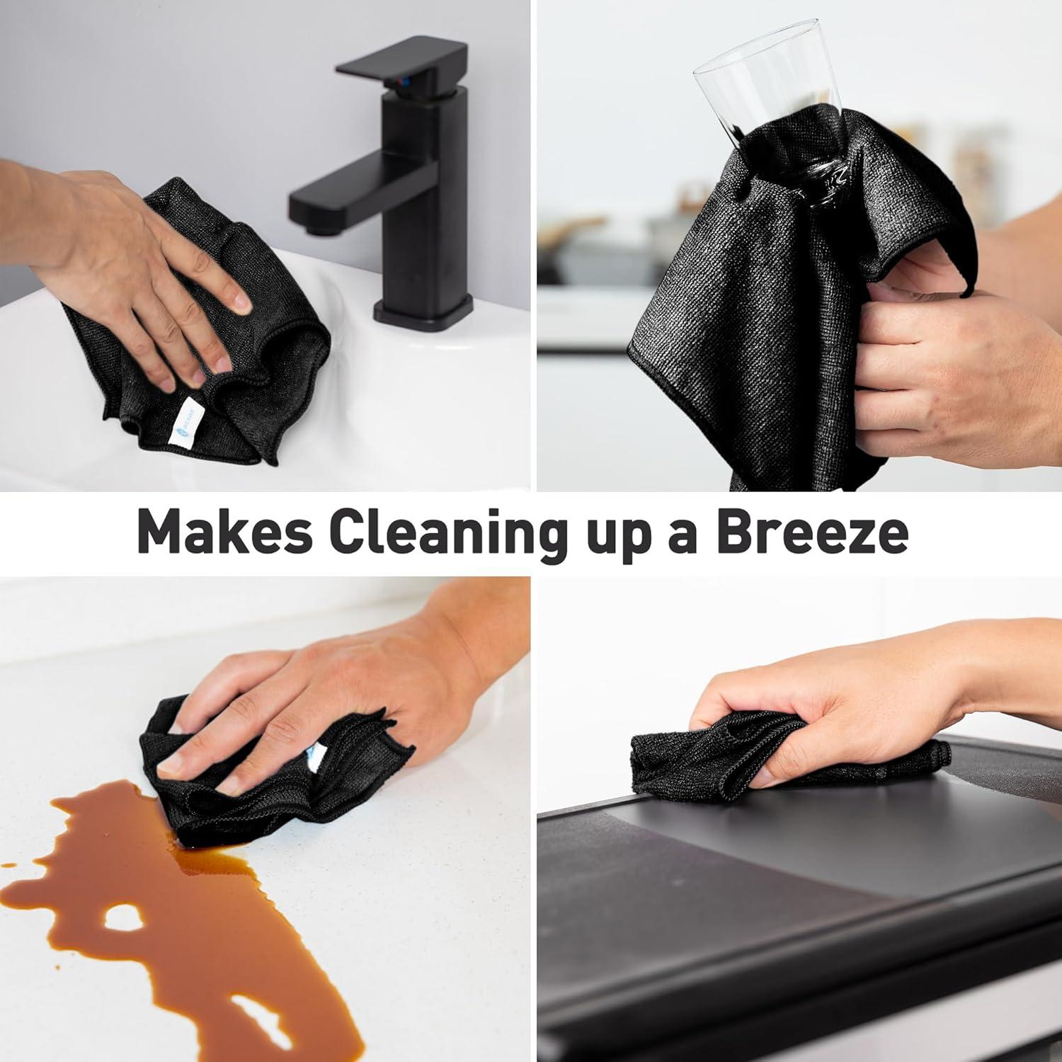 Paño de limpieza de microfibra WEAWE 33x33cm - Paquete de 12