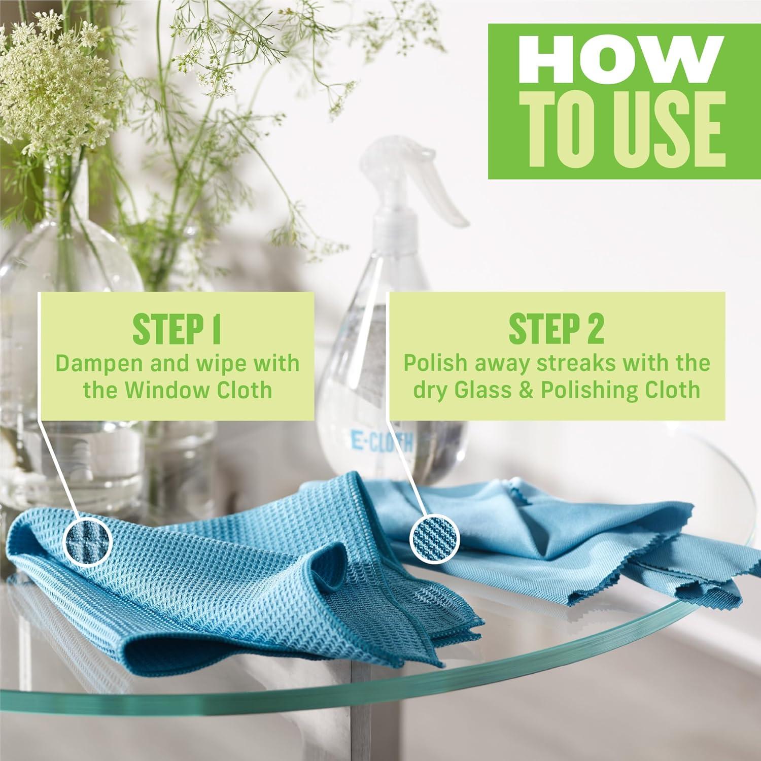 Kit de Limpieza de Ventanas E-Cloth - 2 Paños Microfibra