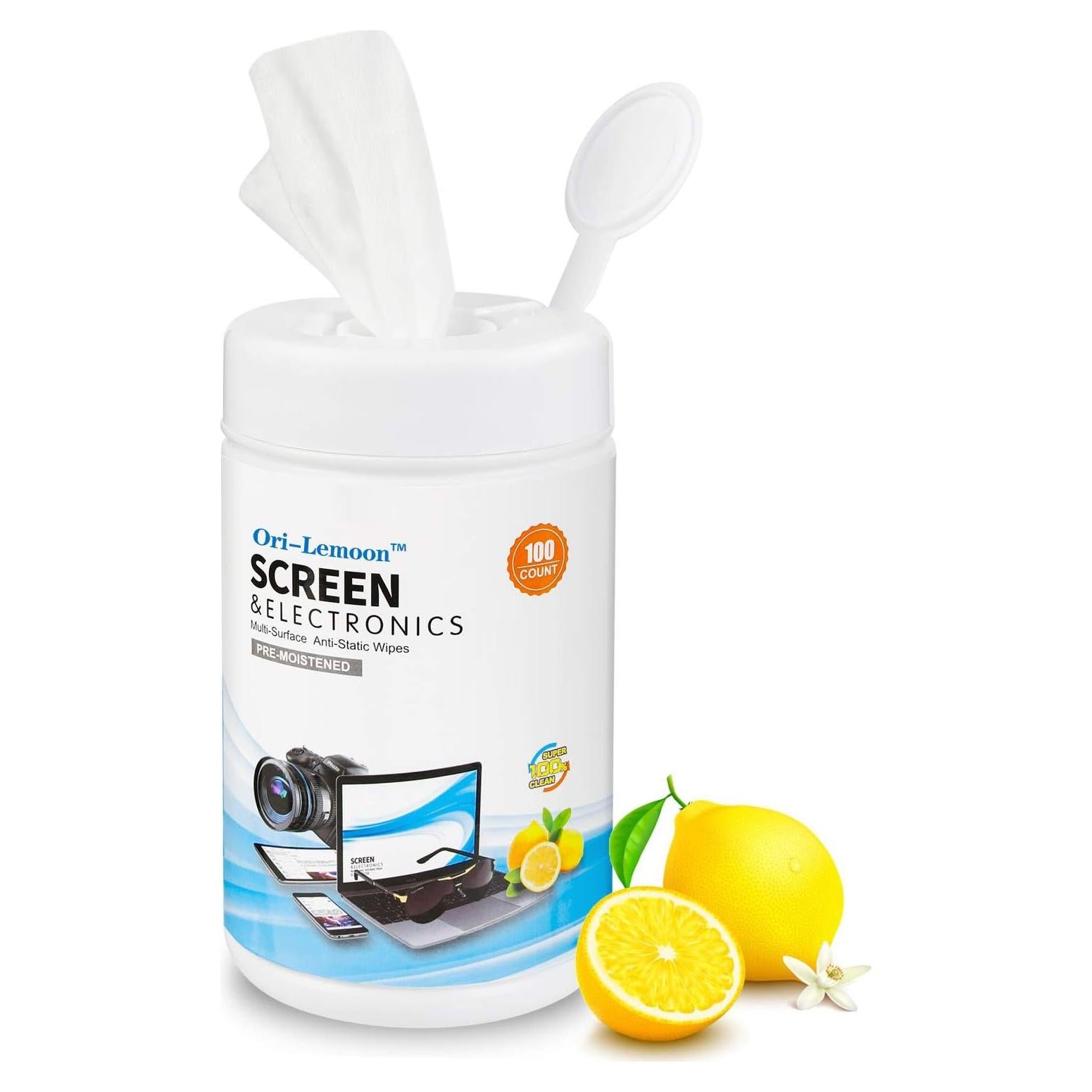 Toallitas de Limpieza para Pantallas Ori-Lemoon 100 Unidades