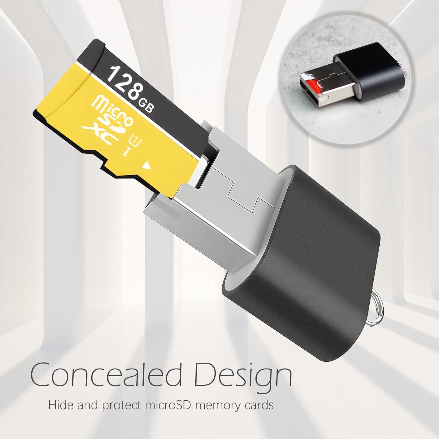 Lector de Tarjetas Micro SD USB Wansurs 3 Paquetes Negro