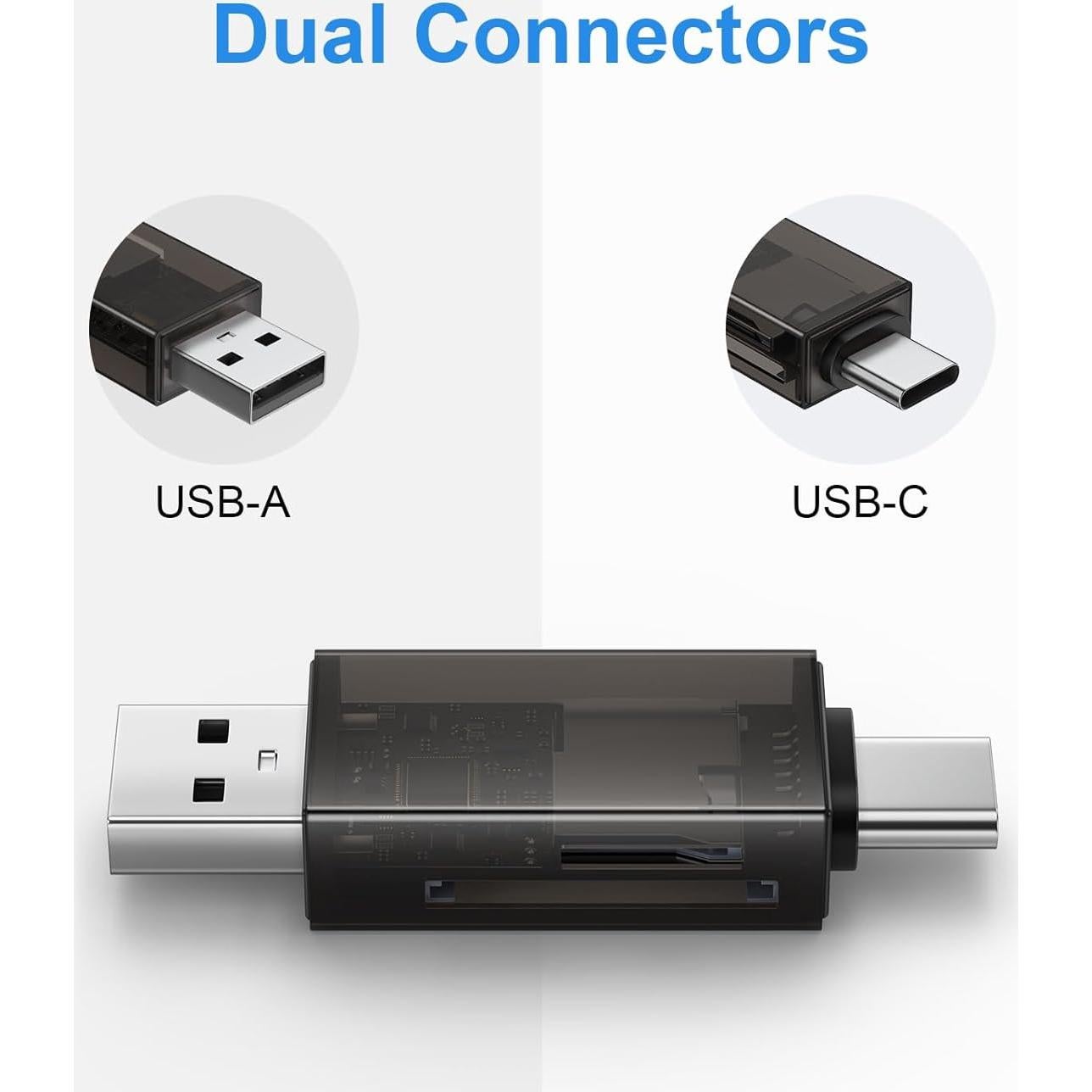 Lector de Tarjetas SD Radidi USB-C y USB-A 2-en-1 Alta Velocidad