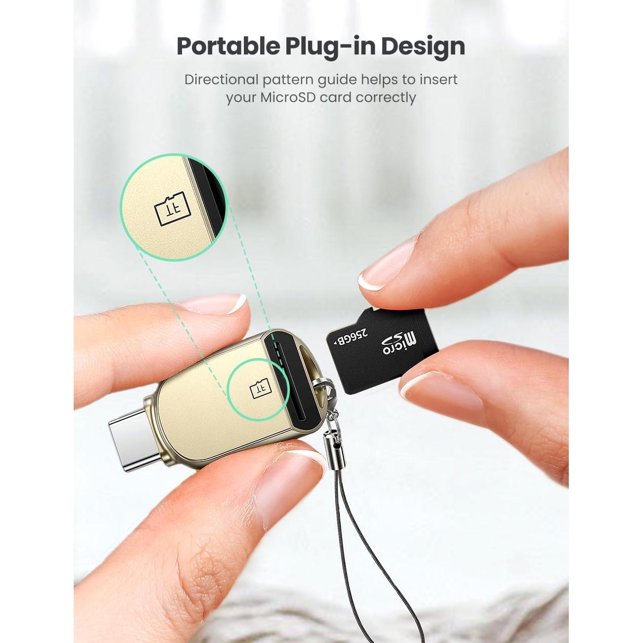 Lector de Tarjetas Micro SD USB C UGREEN 5Gbps Portátil
