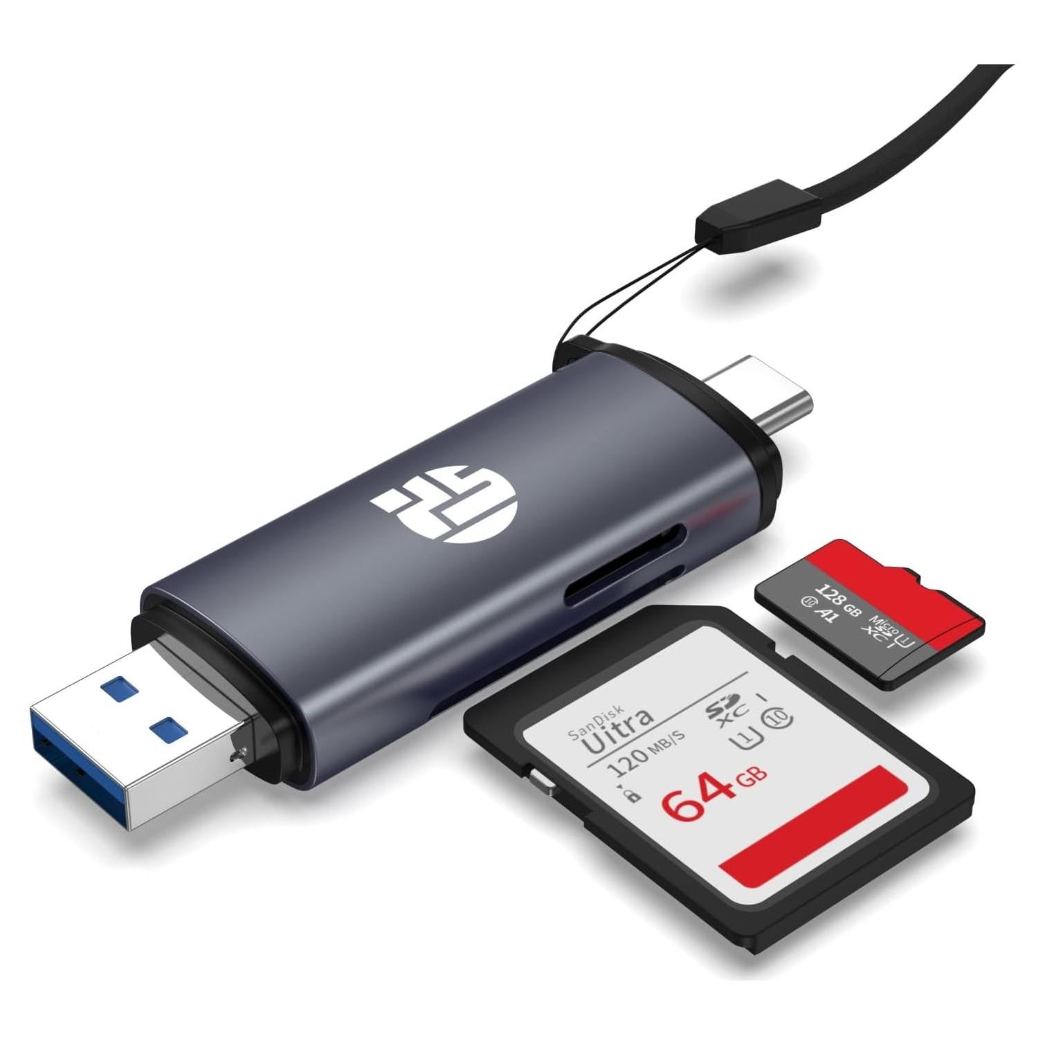 Lector de Tarjetas SD 2 en 1 YUANSHAN USB C 2.0