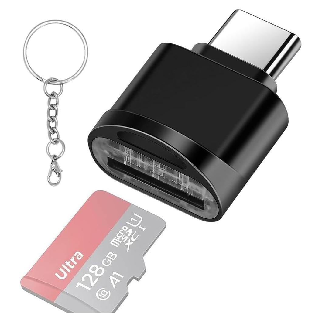 Lector de Tarjeta Micro SD USB-C Leizhan Mini - Negro