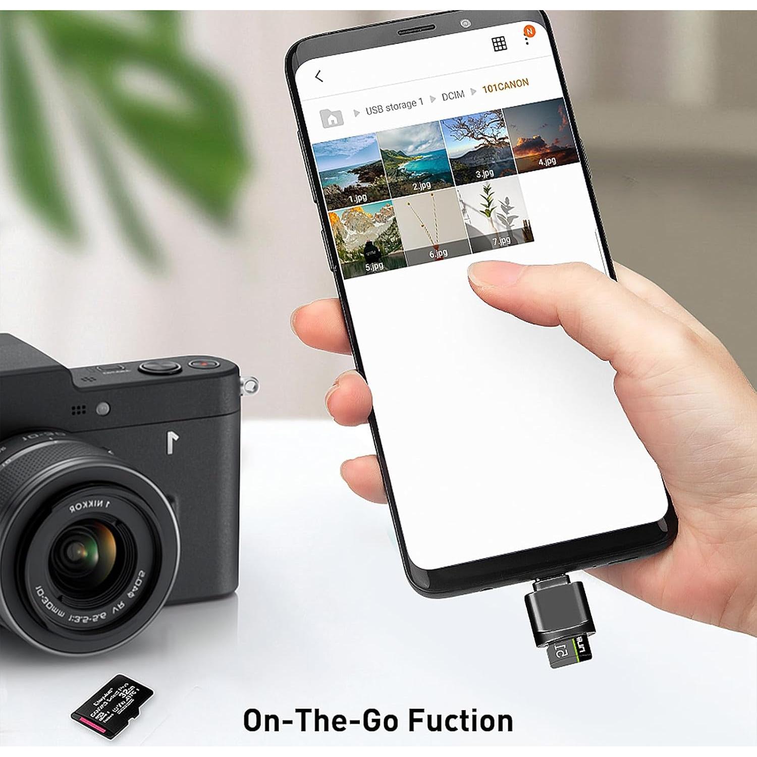 Lector de Tarjeta Micro SD USB-C Leizhan Mini - Negro