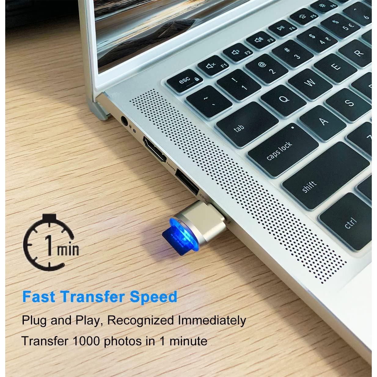 Lector de tarjeta Micro SD USB C Mepsies con adaptador OTG