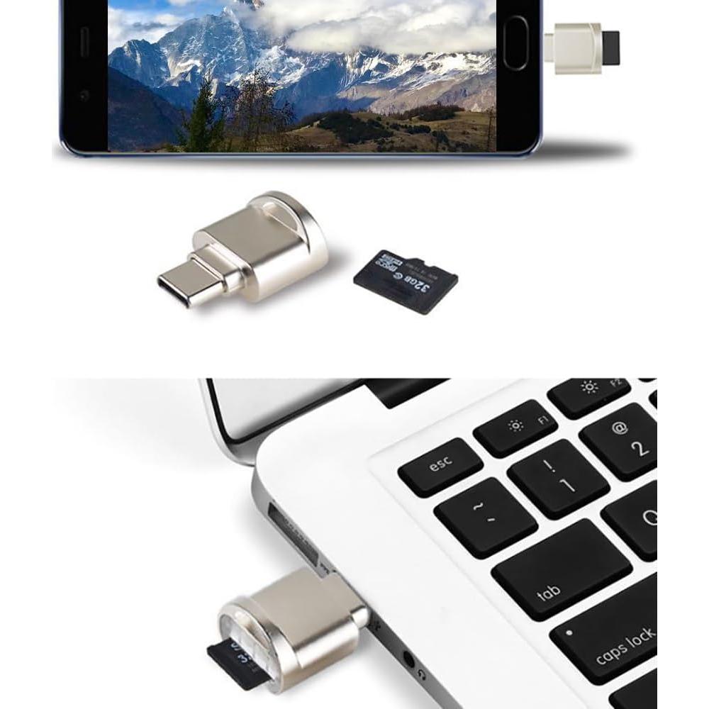 Lector de tarjeta Micro SD USB C Mepsies con adaptador OTG