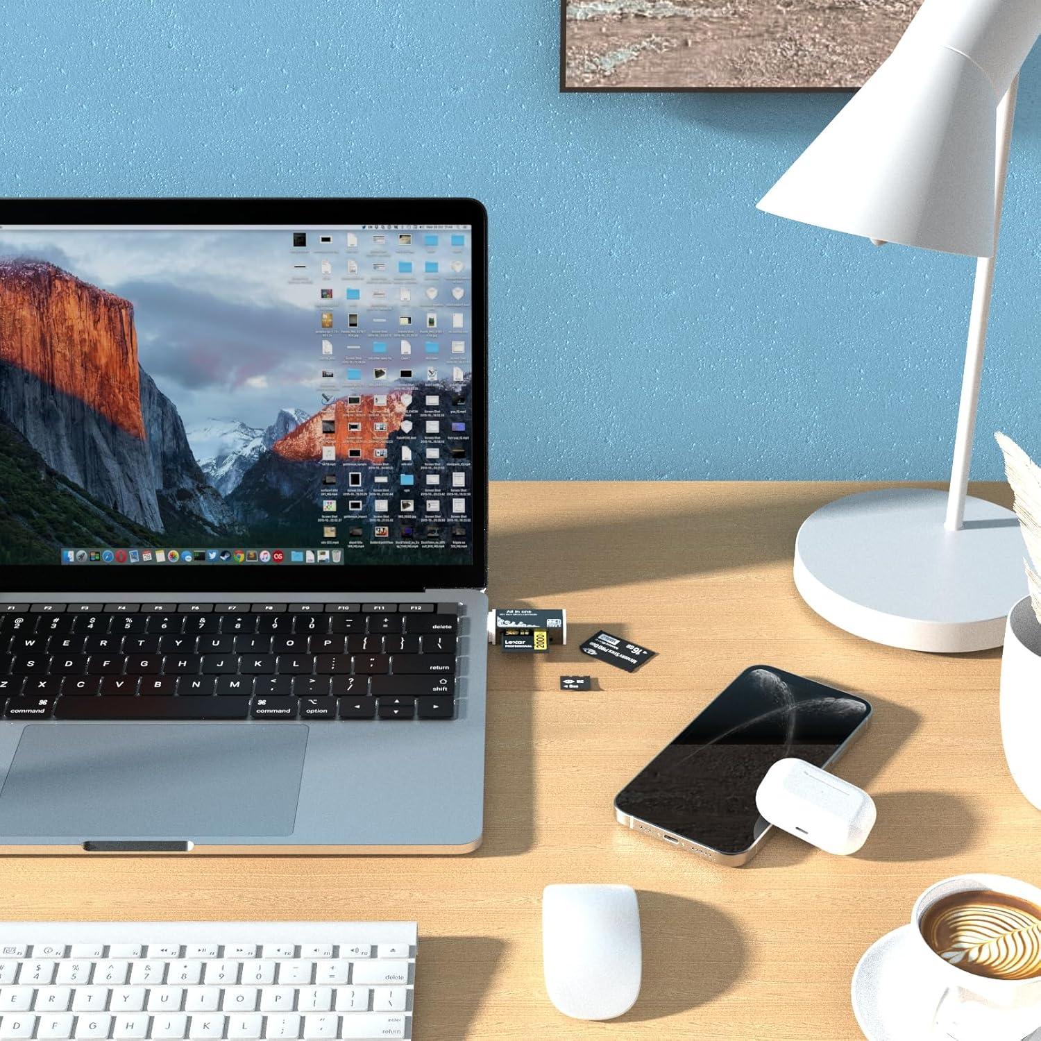 Lector de Tarjetas USB 4 en 1 Wansurs Negro - SD, microSD, M2