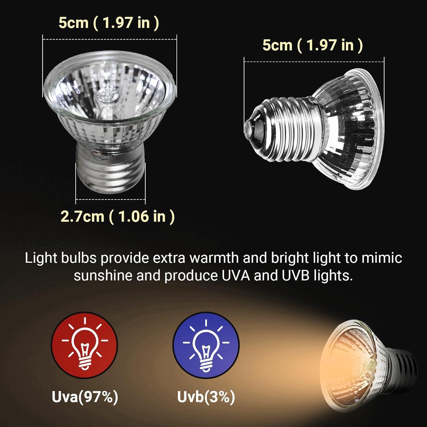 Bombillas de Calor UVA+UVB 25W CALPALMY para Reptiles