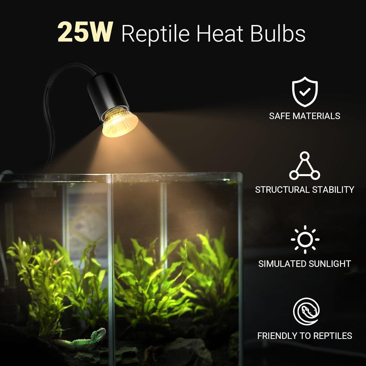 Bombillas de Calor UVA+UVB 25W CALPALMY para Reptiles