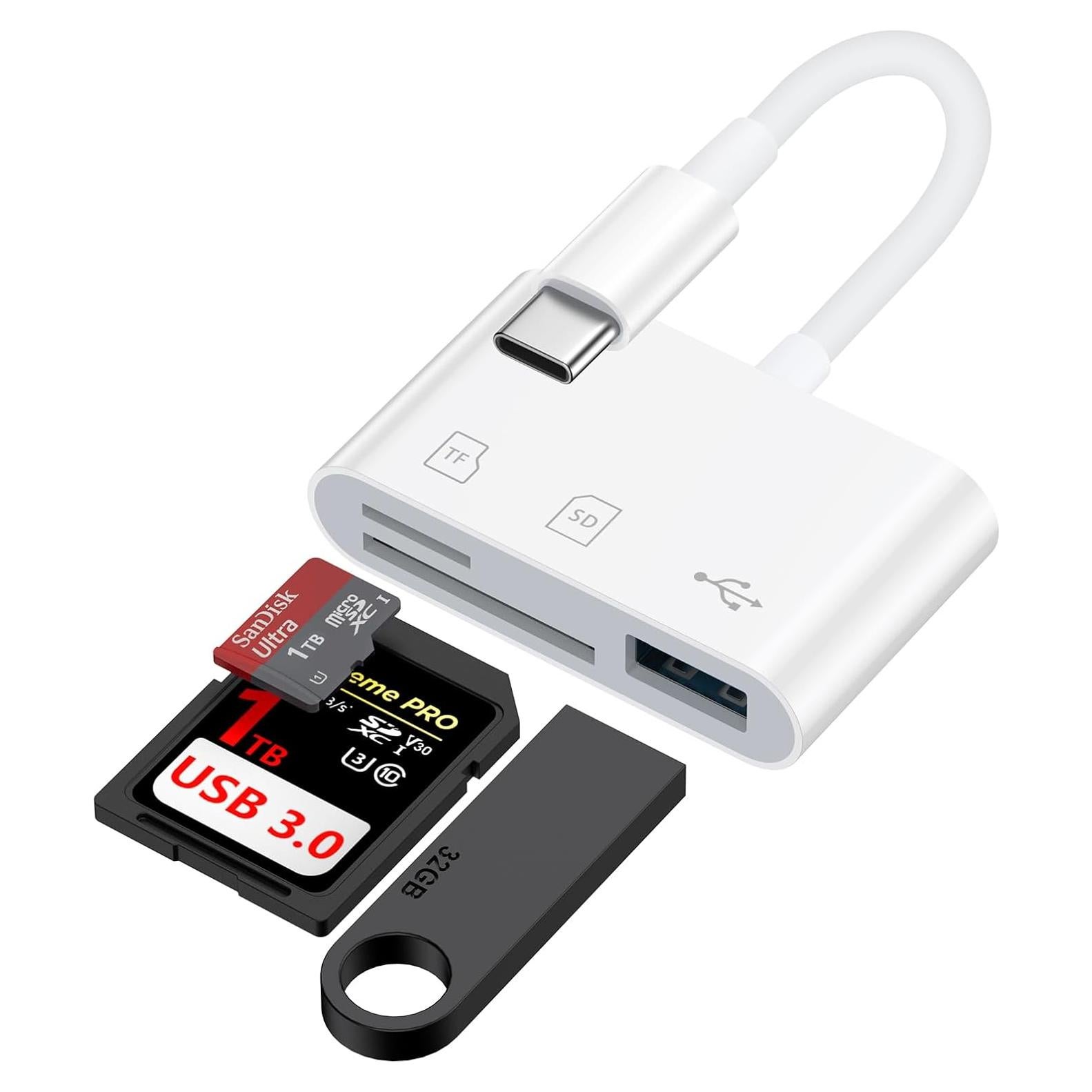 Lector de Tarjetas SD USB-C UorMe para Android y iPhone 15/16