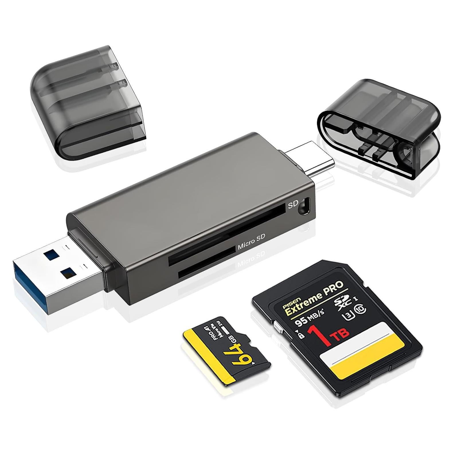 Lector de Tarjeta Micro SD 2 en 1 DERSUR USB-C y USB-A