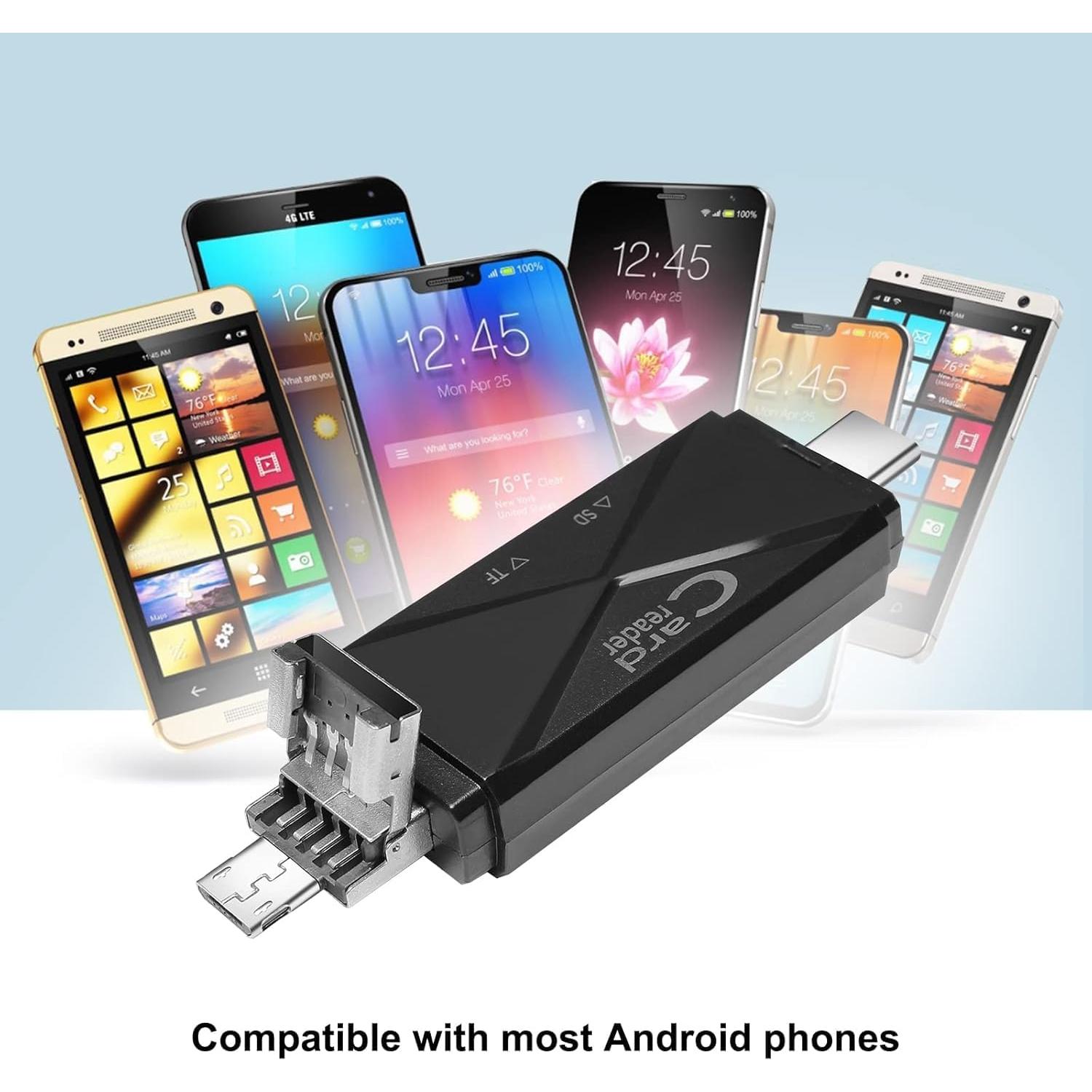 Lector de Tarjeta SD/Micro SD USB 3 en 1 Dyunmto Negro