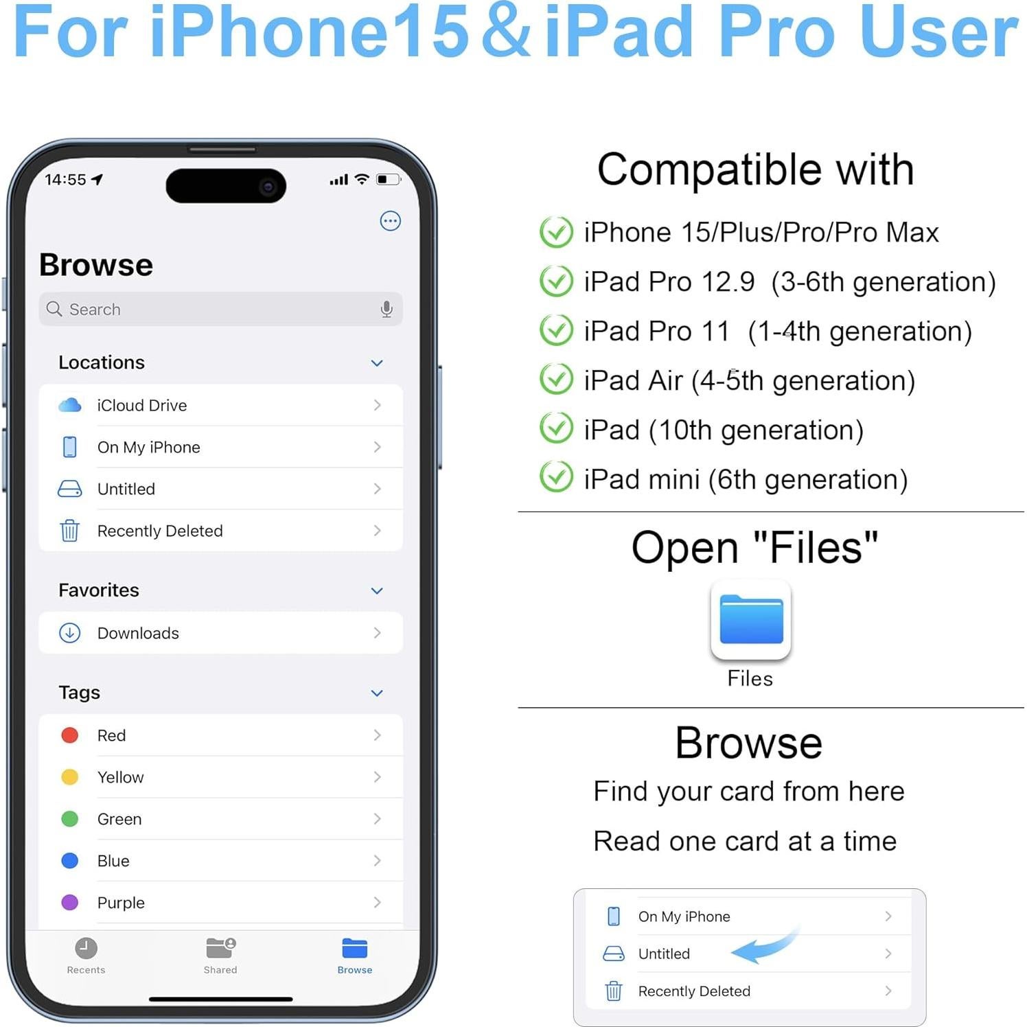 Lector de Tarjetas USB C TIANSONG CF SD TF 3 en 1 Blanco